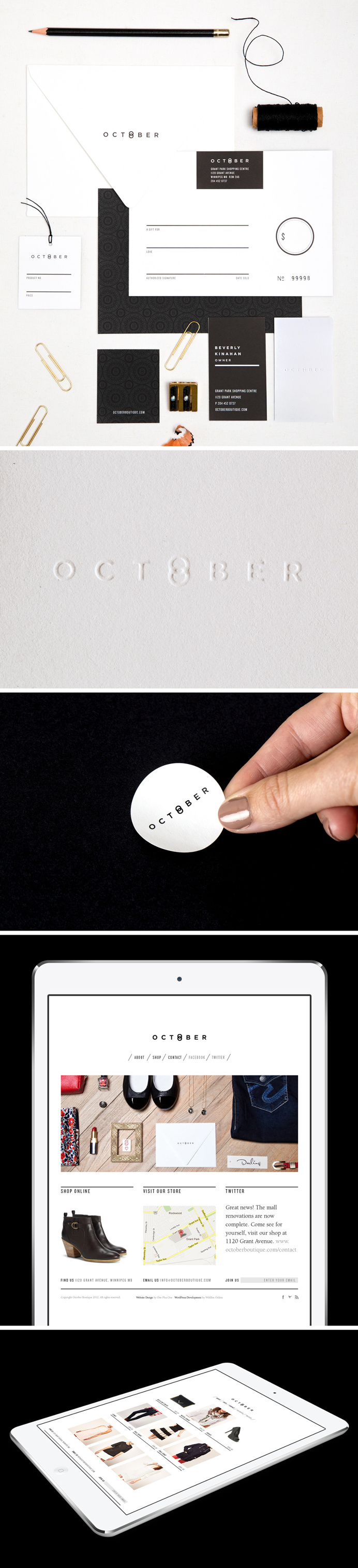 October Boutique Brand Identity - One Plus One Design #Brand #Identity #BrandIdentity #Branding
