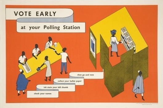 Isotype / Voter registration in the Western Region of Nigeria #design #graphic #nigeria #info #isotype #voting #graphics