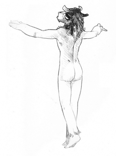 All sizes | #youth #chirs #naked #nude #eselkunst #flickr #minotaur #pencil #goodwin #sketch