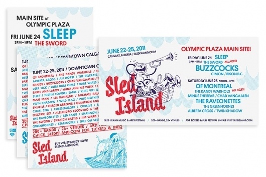 Sled Island 2011 - Working Format #branding #festival #print #flyer #illustration #identity #music