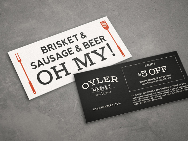 Oyler Market Barbecue & Brewery #card #brand #identity #business
