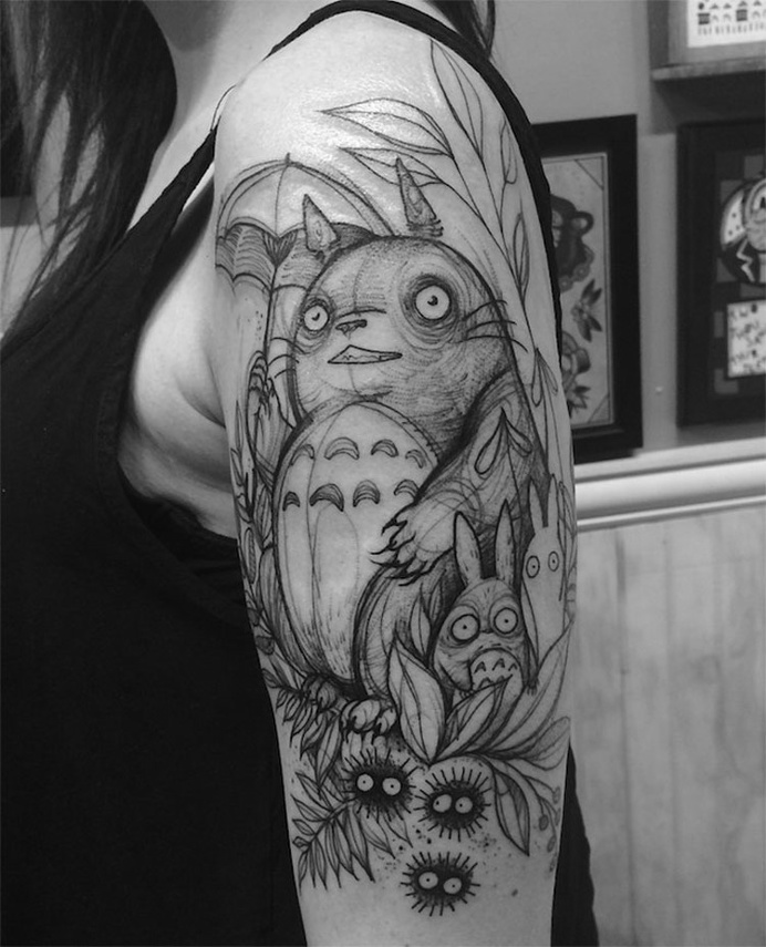 Artist makes Tattoos that Look like Pencil Drawings