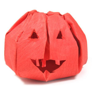 How to make an origami jack-o-lantern for Halloween (http://www.origami-make.org/howto-origami-halloween.php)