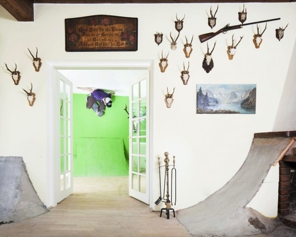 Skateboard art interior #interior #kateboard #art #skateboard #villa #kate