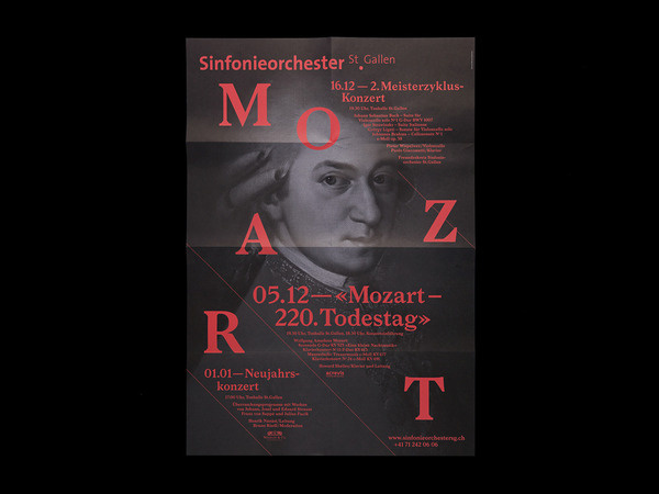 Bureau Collective xe2x80x93 Sinfonieorchester St.Gallen #black #red #mozart #poster