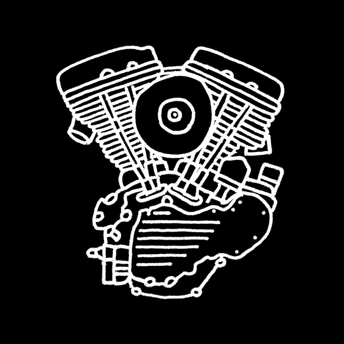joaquinmotor.com.ar #motor #harleydavidson #black #illustration