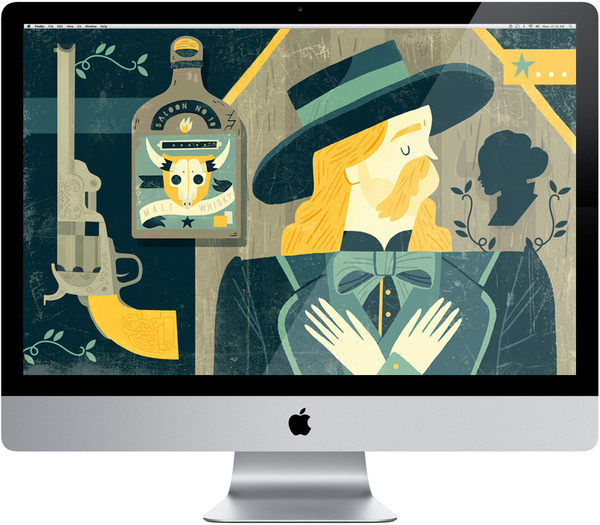 Kuvva Owen Davey Illustration #western #screen #illustration #imac #wallpaper