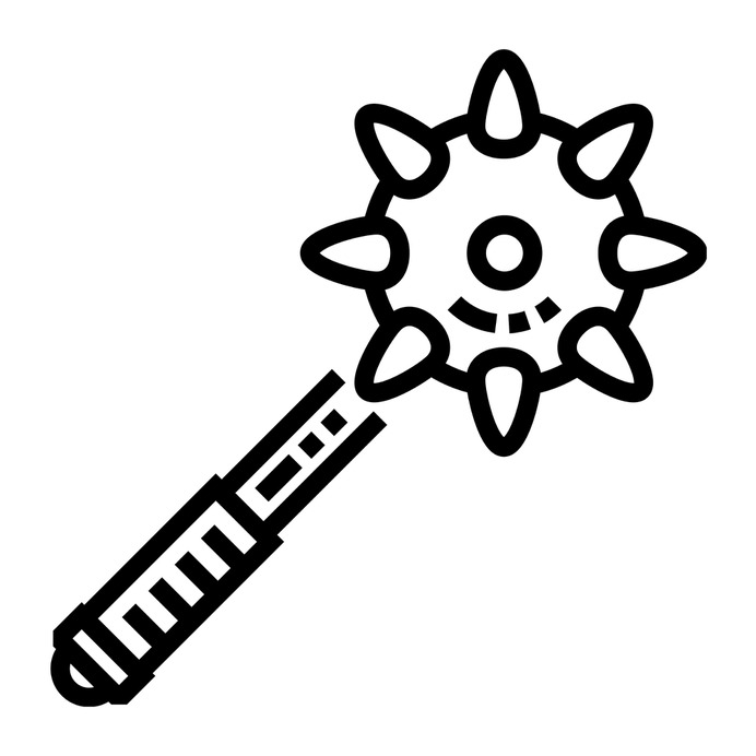See more icon inspiration related to chain, mace, fight, spiked, miscellaneous, fighting, weapons, weapon and medieval on Flaticon.