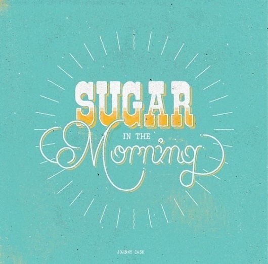 Johnny Cash inspired type | Jared Erickson #music #type #vintage #typography
