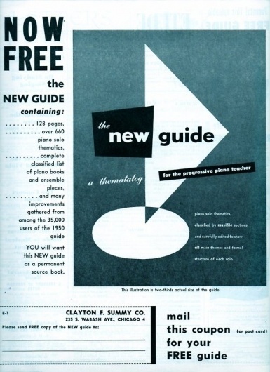 Design and Typography #piano #advertisement #editorial #1950