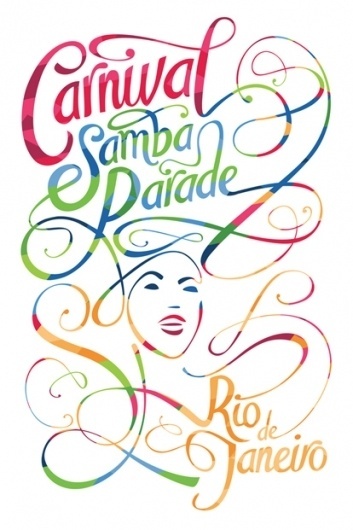 Brandon Ehrlich #lettering #samba #carnival #color #dance #colorful #hand #typography