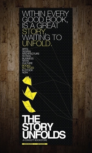 Onestep Creative - The Blog of Josh McDonald » The Story Unfolds #branding #unfolds #print #the #publishing #identity #poster #story