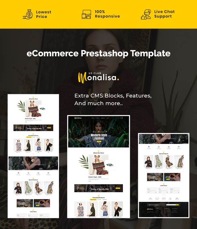 #Monalisa #Fashion #Boutique #Style - #Prestashop #Responsive #Theme | #TemplateTrip #eCommerce #Website #Design #Template