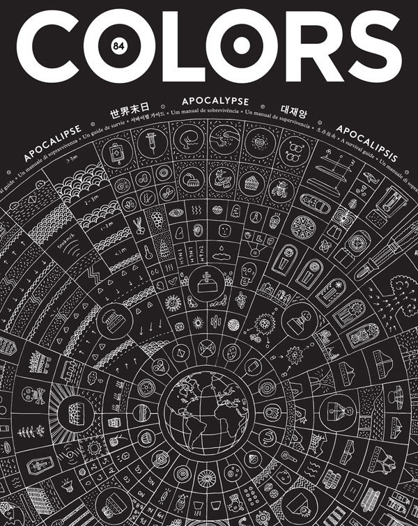 COLORS 84: Apocalypse – A Survival Guide #white #iconography #black&white #black #illustration #magazine