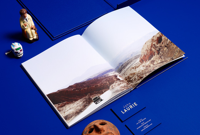duo d uo | creative studio | John Laurie – folio #foiling #ykb #design #publication #collateral #blue #folio