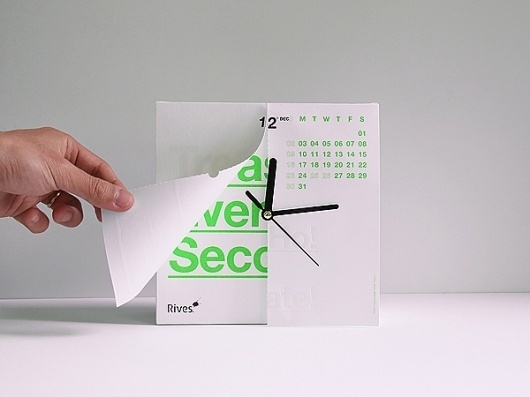 Antalis Calenclock 2012 by Ken Lo | inspirationfeed.com #calendar #design #product #time #clock #green
