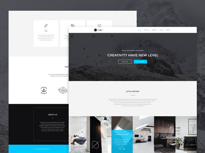 Modus : One Page Portfolio PSD Template