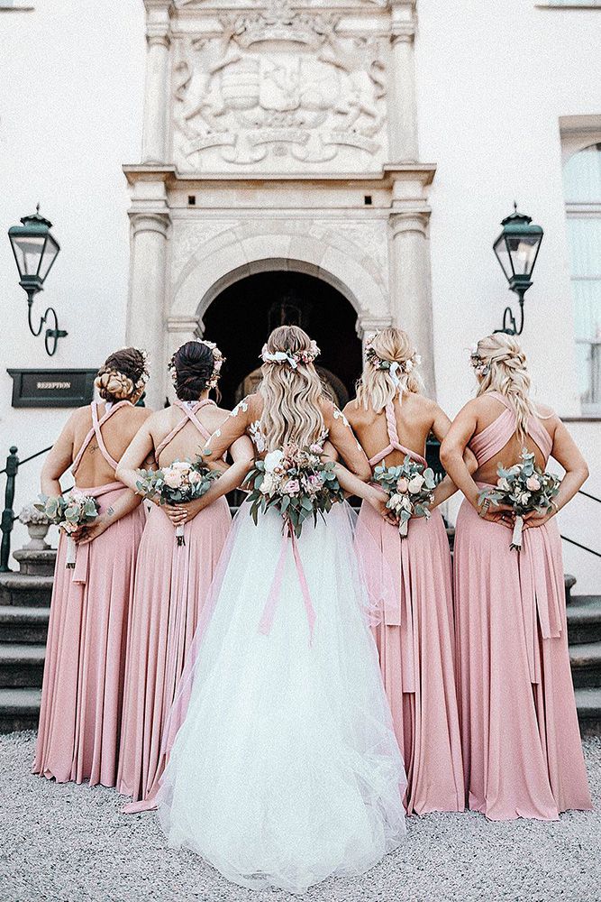 Mismatched bridesmaid dresses can fit in with any wedding style. That’s why they became so popular so quickly.