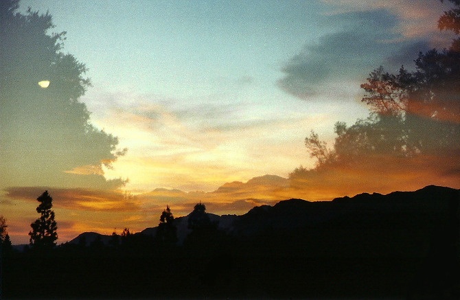 sunset #sunset #doubleexposure #hills #shadow #photography