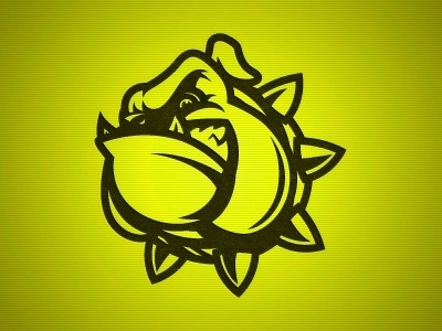 Dribbble - Bulldog by Alexey #bulldog #vector #texture #green