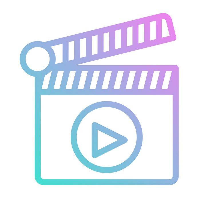 See more icon inspiration related to cinema, clapperboard, video, music and multimedia, play button, video player, clapper, entertainment, film, movie and multimedia on Flaticon.