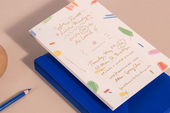 Lotta Nieminen designed the endearing branding for Maisonette, a children's e-tailer, which plays up the appeal of childlike creativity with a pattern made from coloured pencil scribbles. Find more of the most beautiful designs on mindsparklemag.com