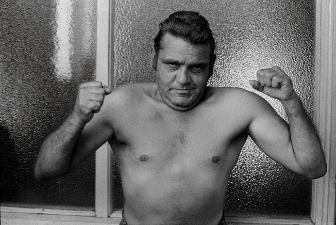 Photograph of a hard-man boxer in Fitzroy #boxer #white #black #photography #portrait #and