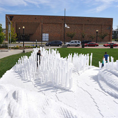 pool noodle landscape #art #installation
