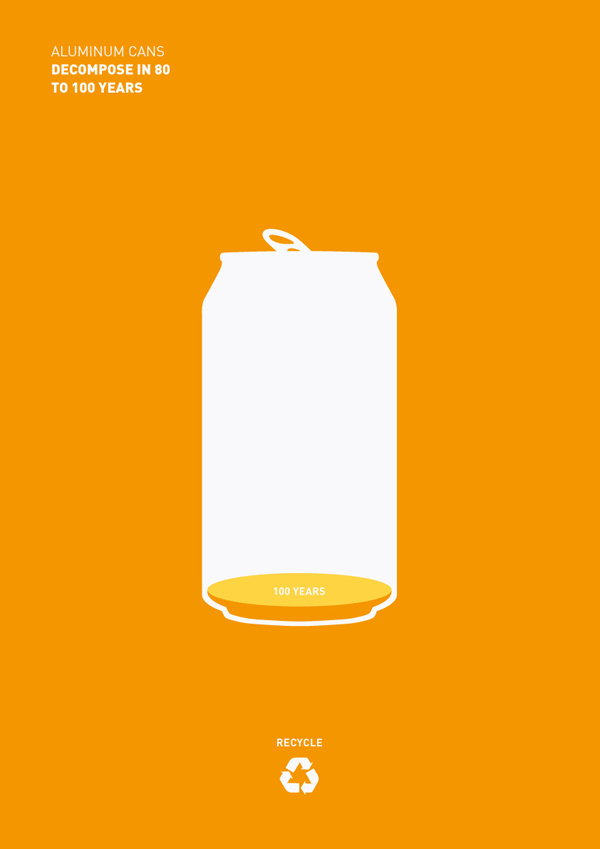 Recycling #recycle #design #graphic #orange #world #minimal #poster #recycling