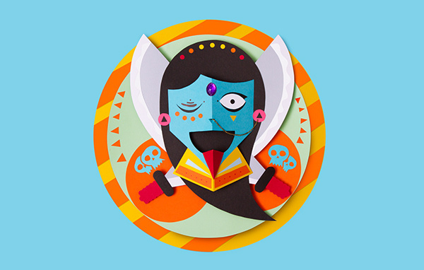 Hindu Deities Masks on Behance #kali #hindu #craft #mask #god #paper