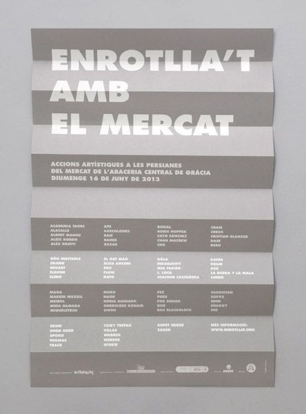 Enrotlla't amb el mercat #paper #poster