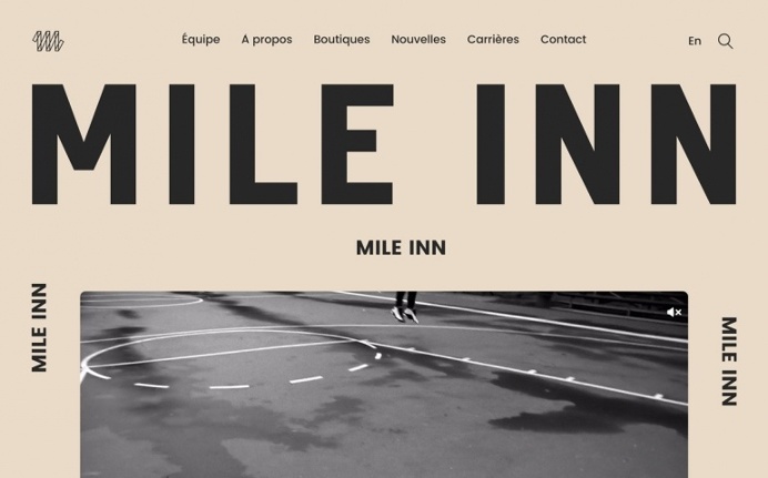 mile inn french francais webdesign website beautiful portfolio modern typography type design award site of the day beauty beautiiful new nic
