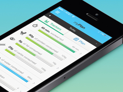 Myplan #trackers #ux #application #health #interface #ui #iphone #digital #fitness