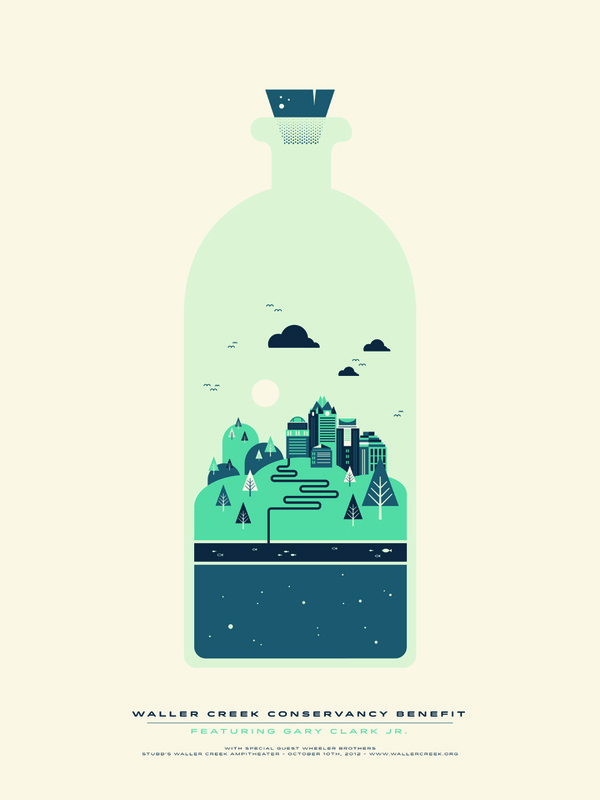 Waller Creek #waller #garner #benjamin #illustration #poster #creek