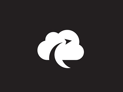 Logo Concept logo chat talk movement cloud motion bubble plane flat