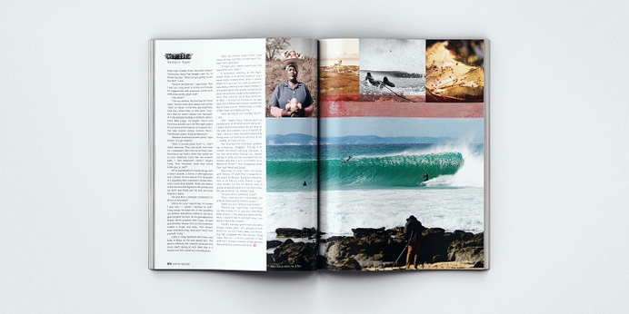 Surfing Magazine Editorial 2012 - Joy Stain #surf #surfing #print #spread #layout #editorial #magazine #typography