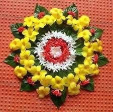 Latest Rangoli Designs Images Flowers & Leafs