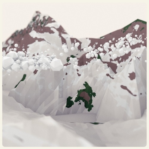 where I put my doodles #poly #snowy #low #mountains #3d