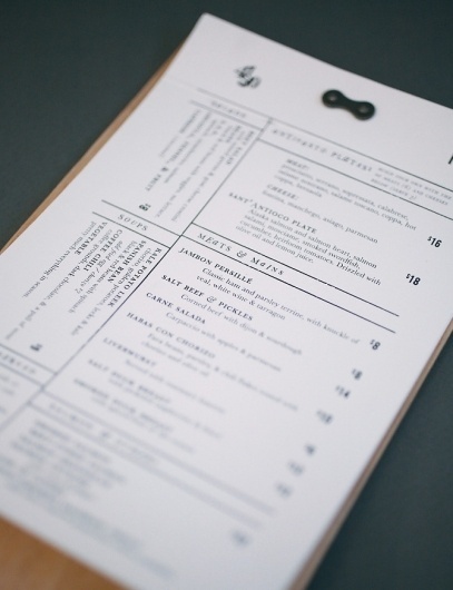 Kyle Marmesh | Graphic Design #print #menu #restaurant #typography
