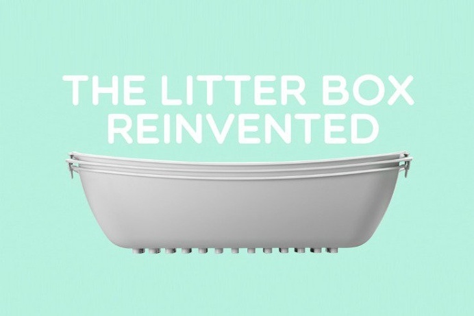 Changing your cat's litter has never been so easy! The Luuup is a practical litter box that fits every home aesthetic while remaining clean #productdesign #lifestyle #industrialdesign #modern