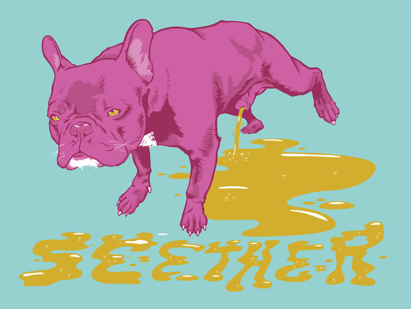 ILLUSTRATION RONLEWHORN INDUSTRIES #urine #boston #canine #pee #illustration #poster #dog