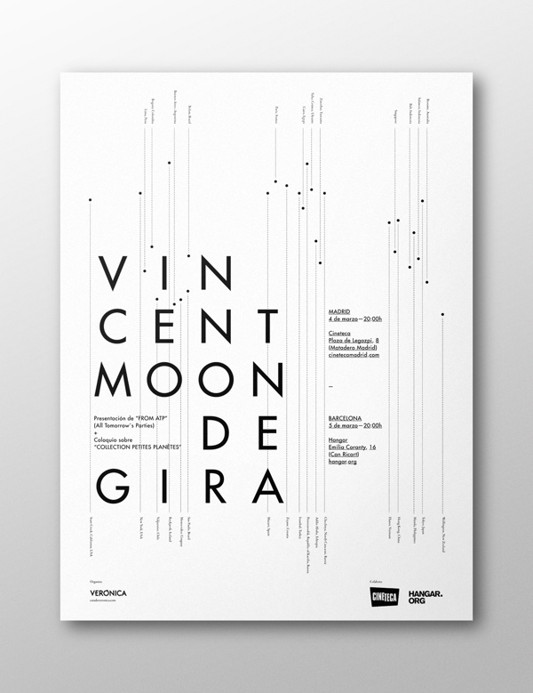 Vincent Moon de Gira on Behance #naranjo—etxeberria #diego #spain #blanco #negro #white #y #de #black #etxeberria #naranjo #poster #vincent #miguel #naranjoetxeberria #gira #moon