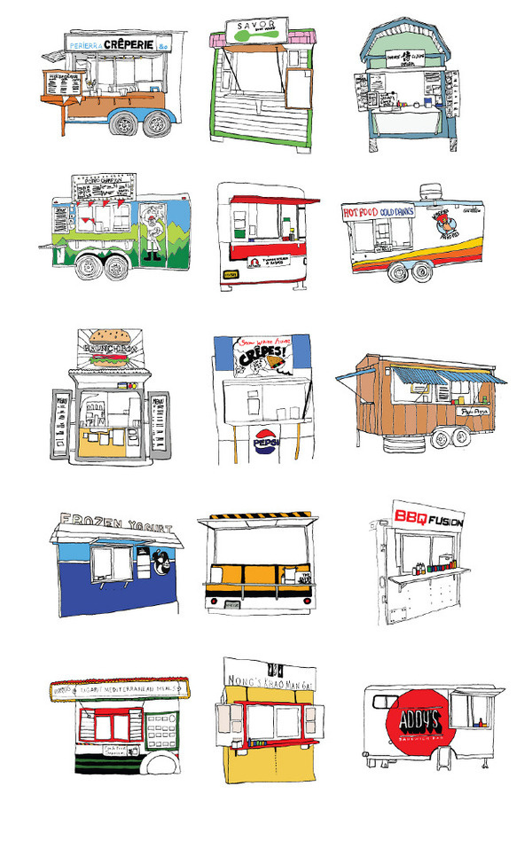 Portland Food Carts Allison Berg #illustration