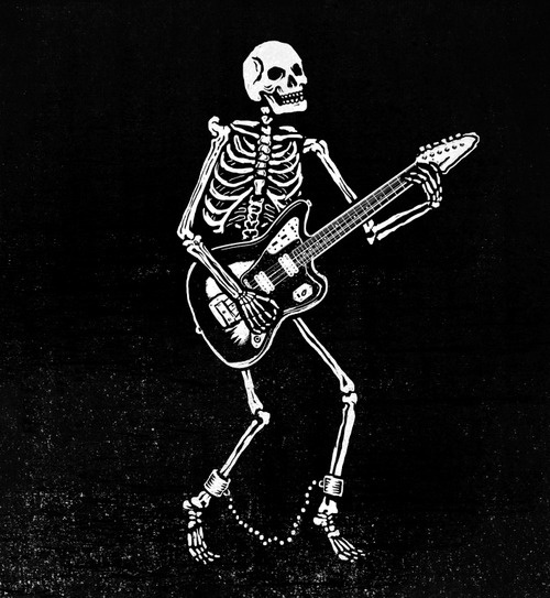 Details 69+ skeleton playing guitar tattoo super hot - vova.edu.vn