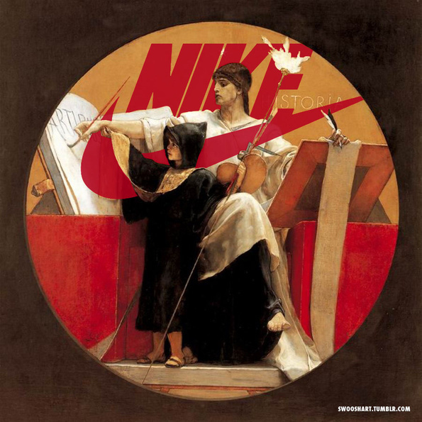 It's Nice That : Miscellaneous: Beautiful Old Masters paintings get the Nike swoosh treatment