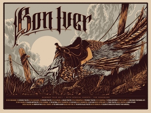 GigPosters.com - Bon Iver #ken #vector #iver #taylor #bon #illustration