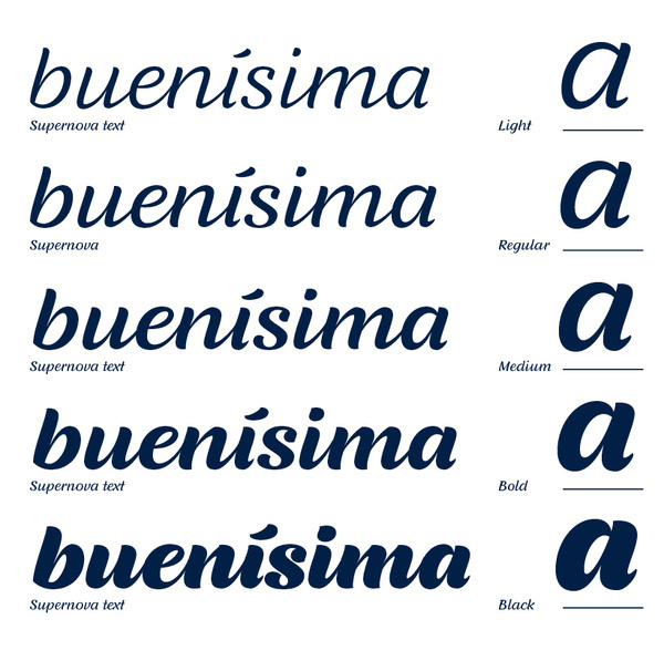Typotheque: Supernova, a family of scripts #typography