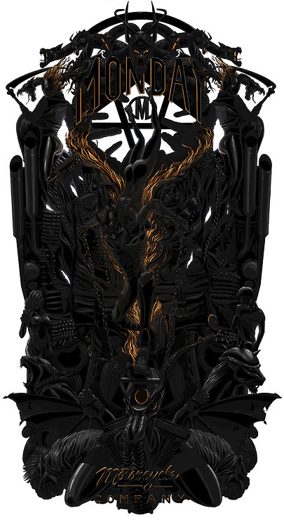Designersgotoheaven.com - Monday Moco by Chris Clancy. #chris #clancy #illustration #monday #moco #rad #motorcycle