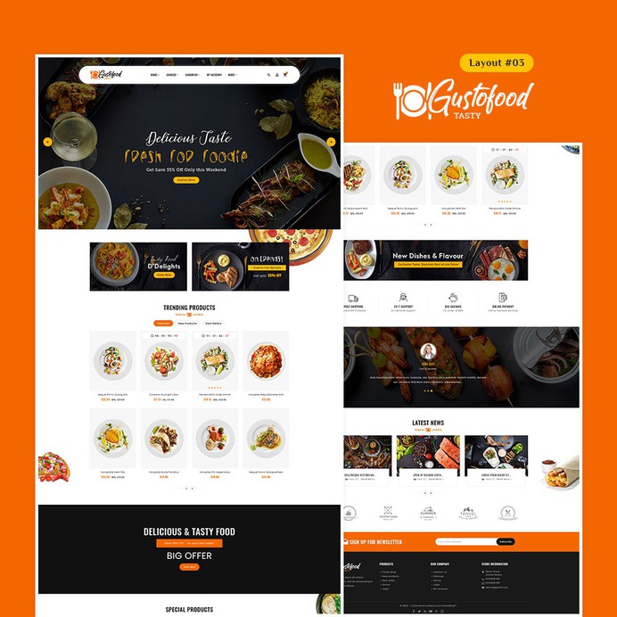 #Gusto #Food & #Restaurants - #Prestashop #Responsive #Theme | #TemplateTrip #eCommerce #Website #Design #Template