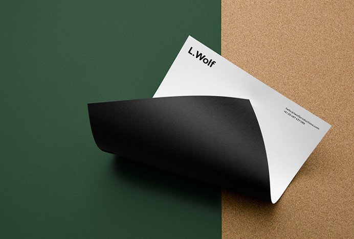 L. Wolf by Mildred & Duck #graphic design #print #letterhead